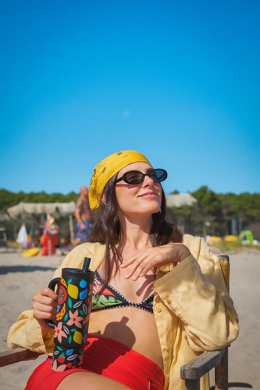 Μπουκάλι 24bottles Straw Cup 800 Tropical φωτογραφία