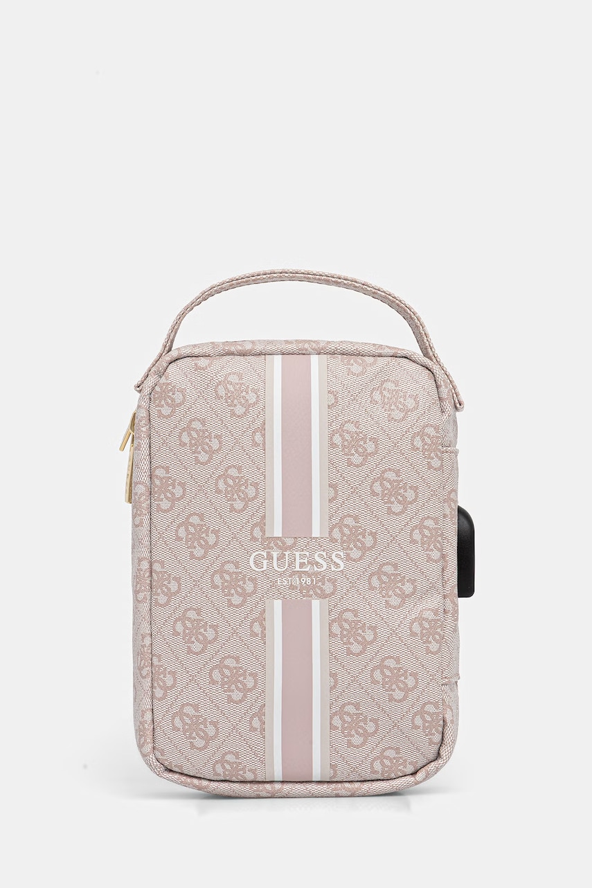 Guess organizer na kable z imitacji skóry