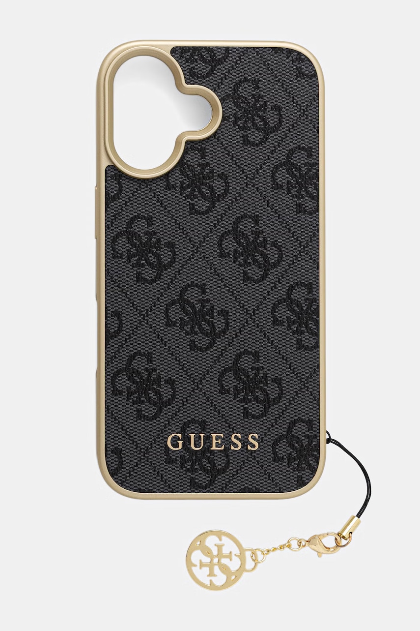Guess etui na telefon z imitacji skóry iPhone 16