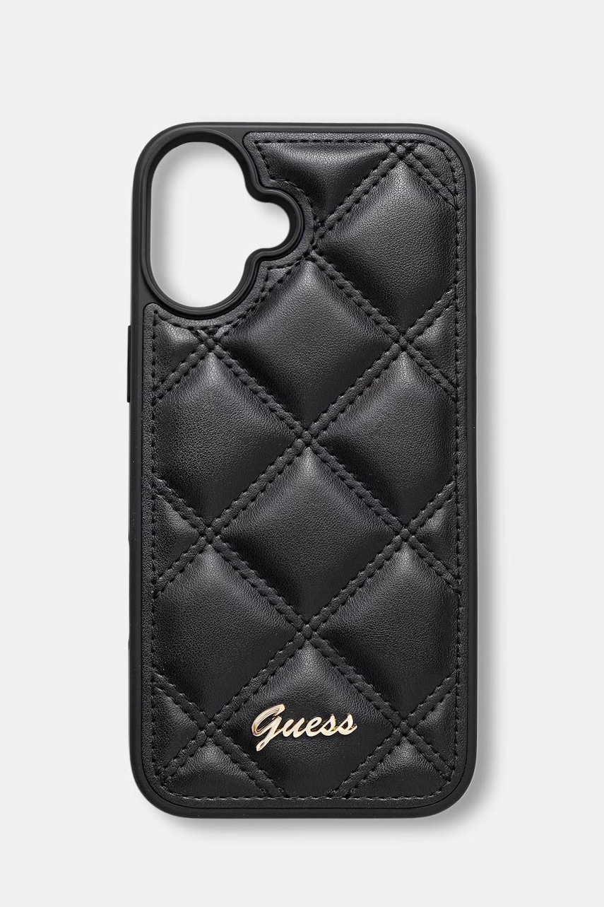Guess etui na telefon z imitacji skóry iPhone 16 Plus