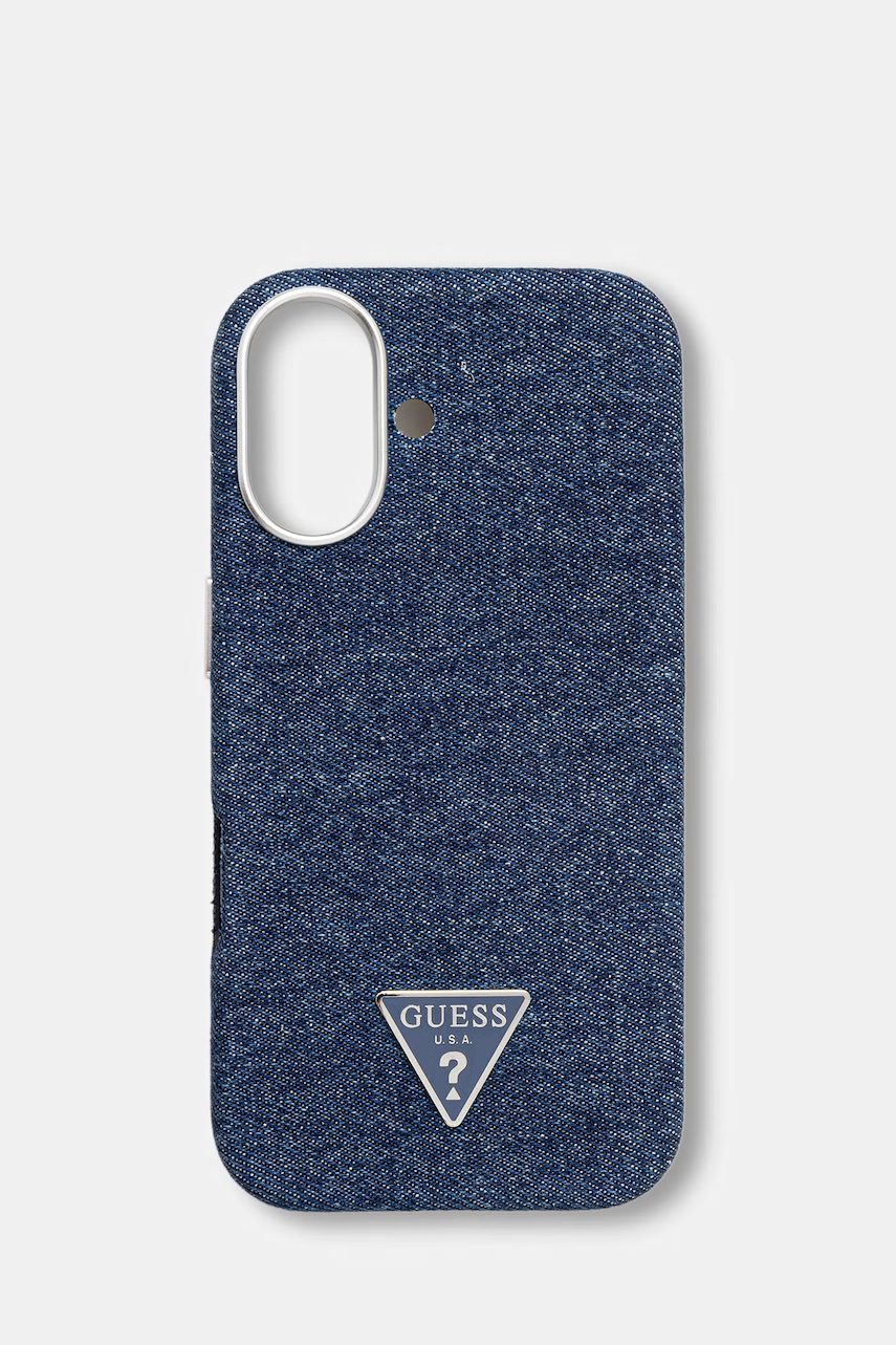 Guess etui na telefon jeansowe iPhone 16