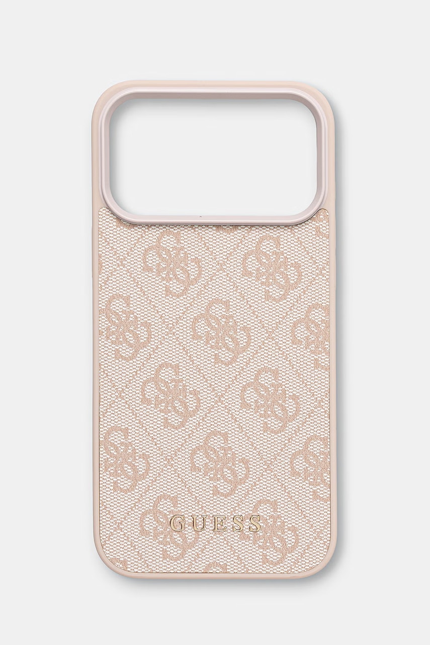 Guess etui na telefon z imitacji skóry iPhone 17 Pro Max