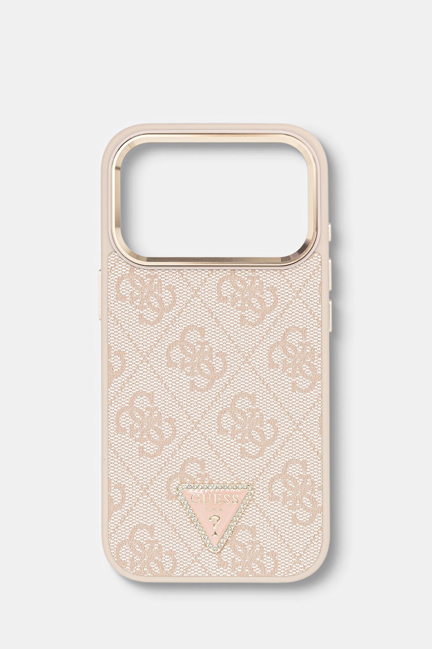 Guess etui na telefon z imitacji skóry iPhone 17 Pro