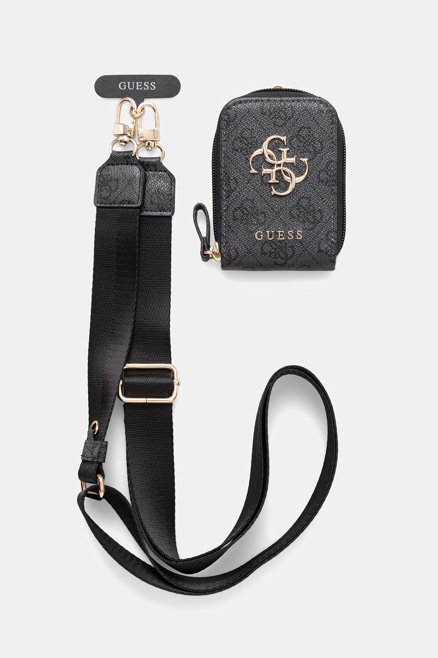 Guess λουράκι τηλεφώνου GUUCNKP4DGMK μαύρο ONE SIZE