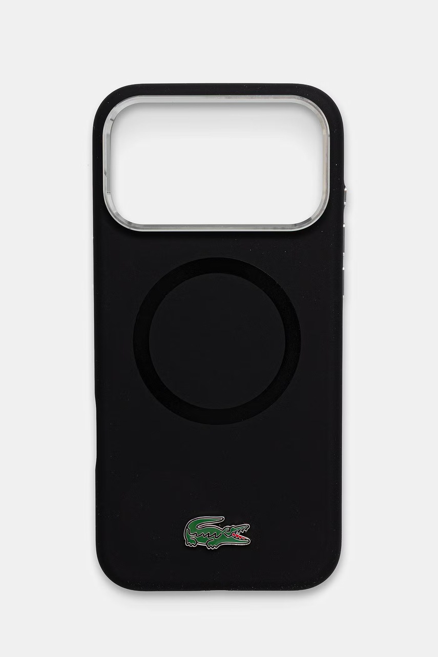 Lacoste θήκη τηλεφώνου iPhone 17 Pro Max LCHMP17XSLAK μαύρο ONE SIZE