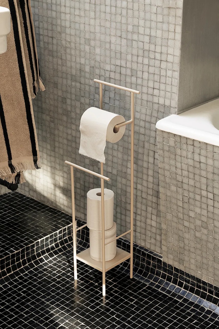 Θήκη για χαρτί υγείας ferm LIVING χρώμα: μπεζ φωτογραφία