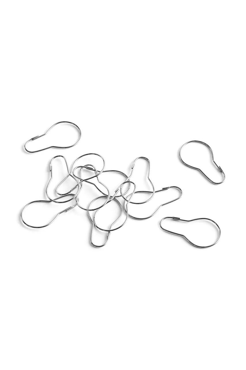 Levně Háčky na sprchový závěs HAY 4 x 7,5 cm 12-pack šedá barva