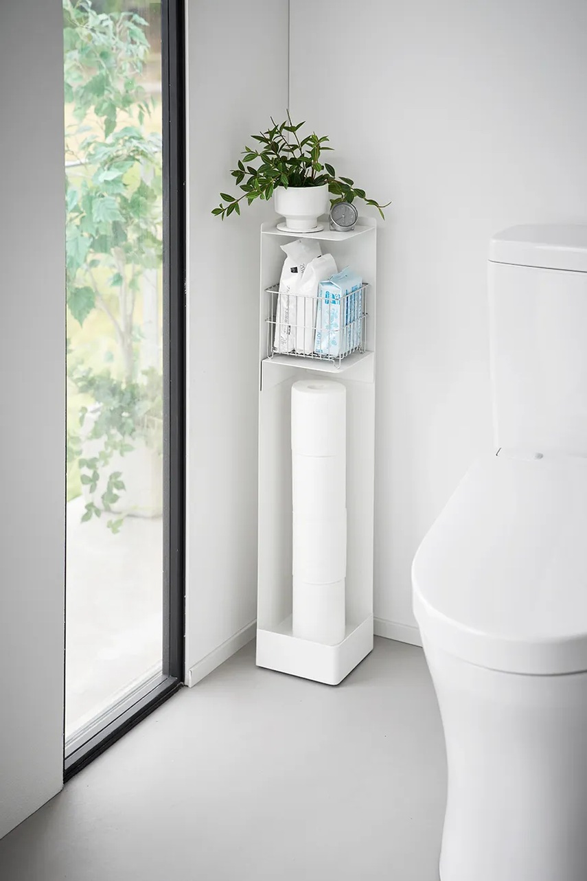 Δίσκος χαρτιού υγείας Yamazaki Tower 80,5 cm χρώμα: άσπρο φωτογραφία