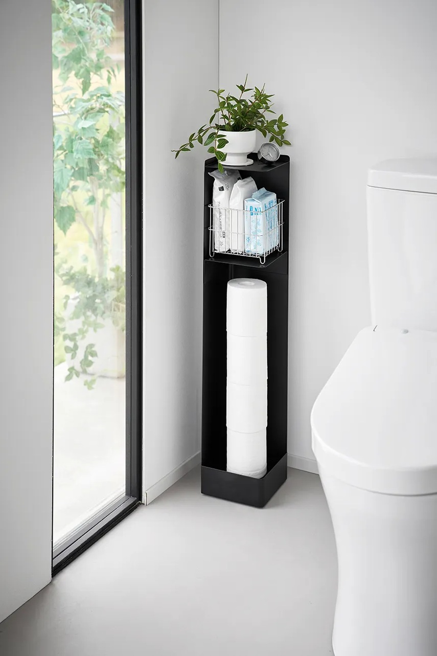Δίσκος χαρτιού υγείας Yamazaki Tower 11,5 x 38,5 cm χρώμα: μαύρο φωτογραφία