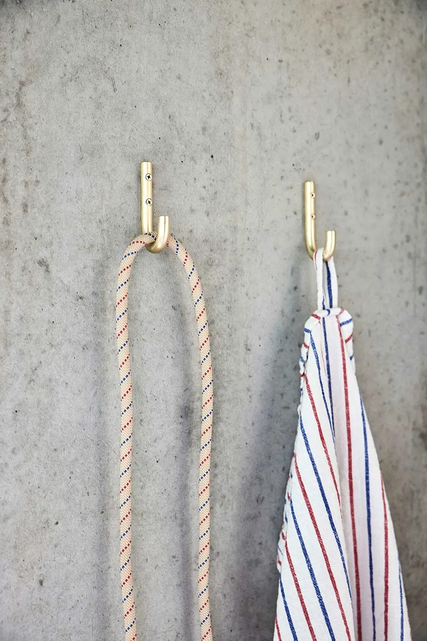 Κρεμάστρα τοίχου OYOY Pieni 4 x 1 x 8 cm 2-pack χρώμα: κίτρινο φωτογραφία