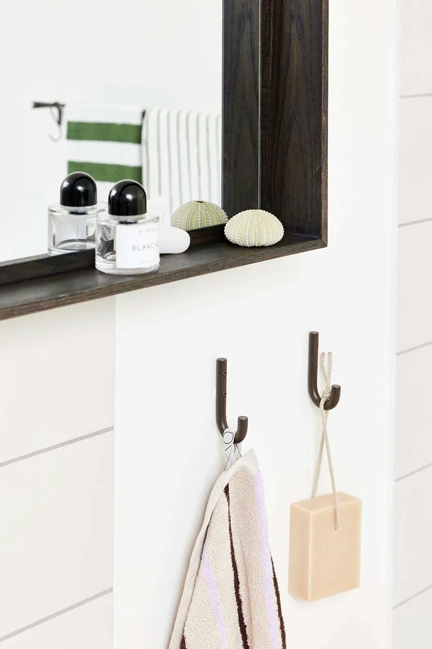 Κρεμάστρα τοίχου OYOY Pieni 4 x 1 x 8 cm 2-pack χρώμα: καφέ φωτογραφία