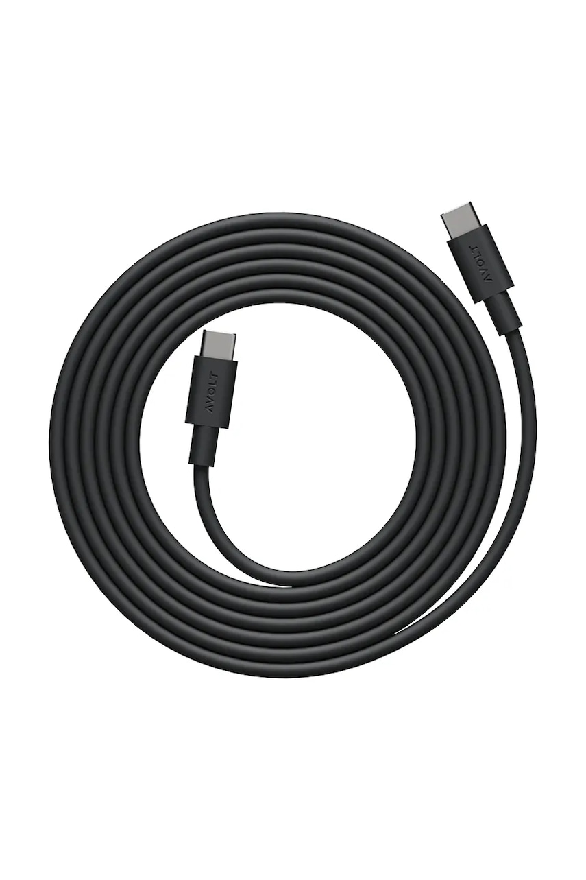 Usb-кабель для зарядки Avolt Cable 1, / USB-C to USB-C / 2 m цвет чёрный Usb-кабель для зарядки Avolt Cable 1, / USB-C to USB-C / 2 m цвет чёрный