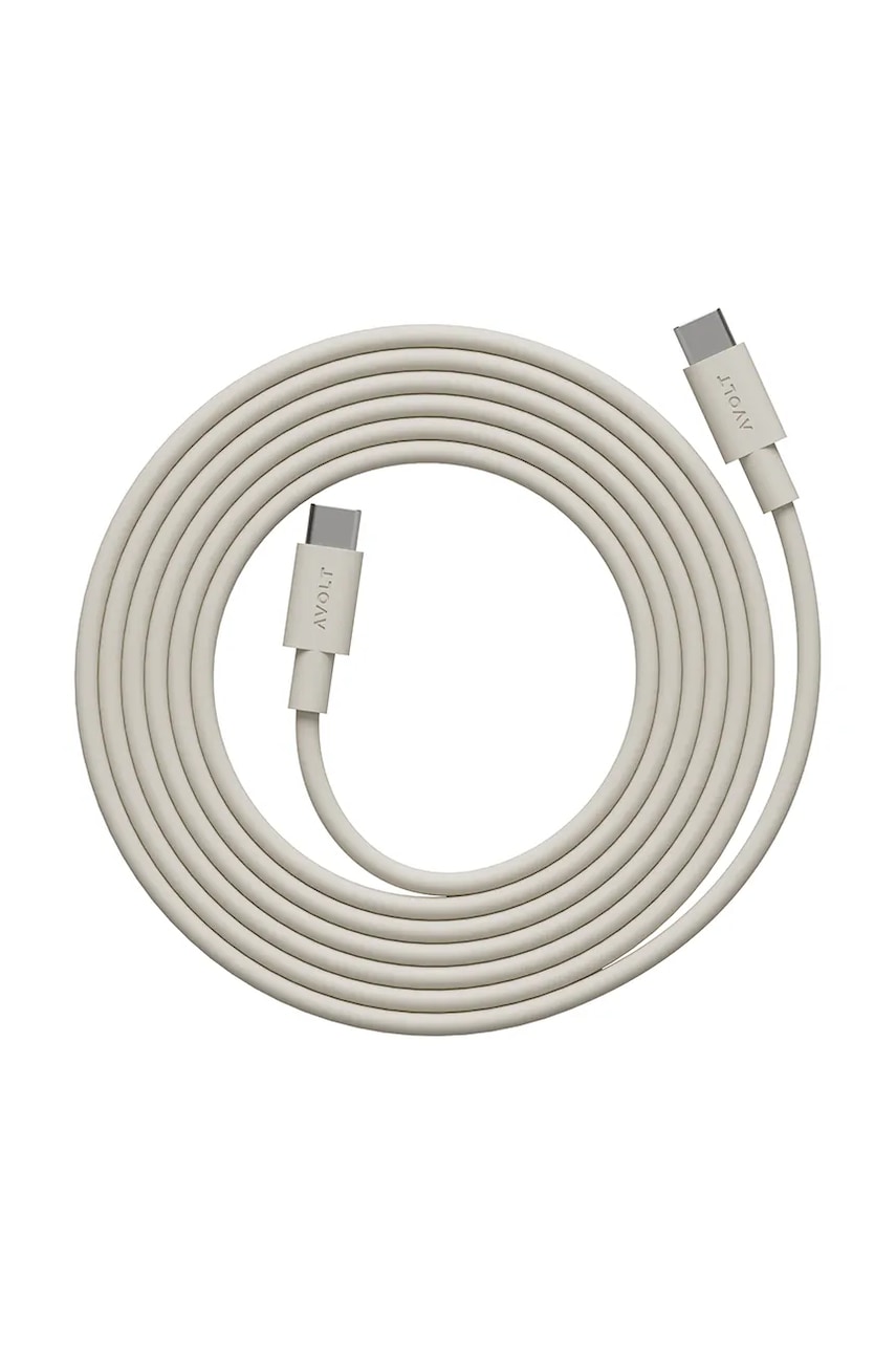 Levně USB nabíjecí kabel Avolt Cable 1 / USB-C to USB-C / 2 m béžová barva