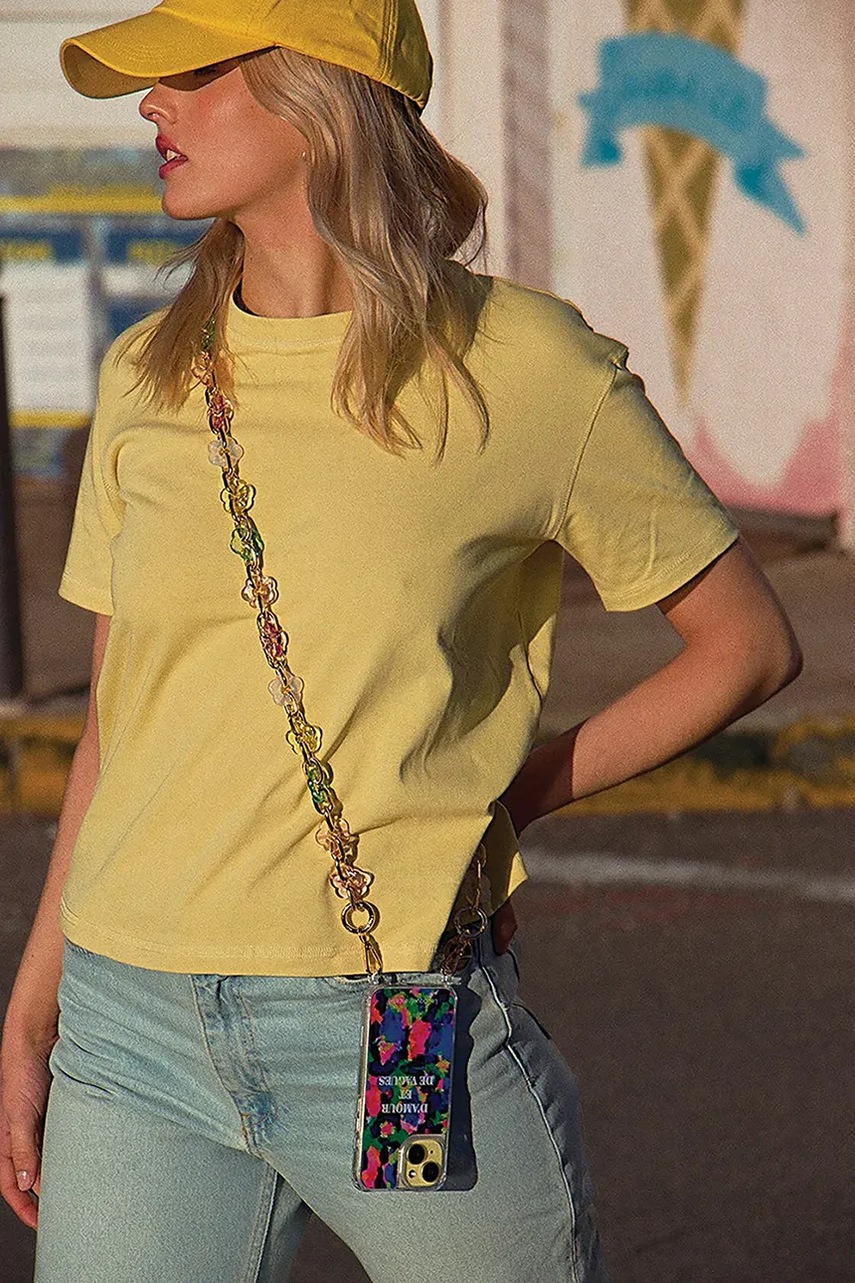 Αλυσίδα τηλεφώνου LaCoqueFrançaise Cassy 120 cm χρώμα: πολύχρωμο φωτογραφία