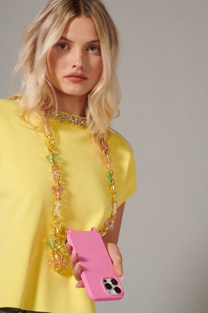 Αλυσίδα τηλεφώνου LaCoqueFrançaise Cassy 120 cm χρώμα: πολύχρωμο φωτογραφία