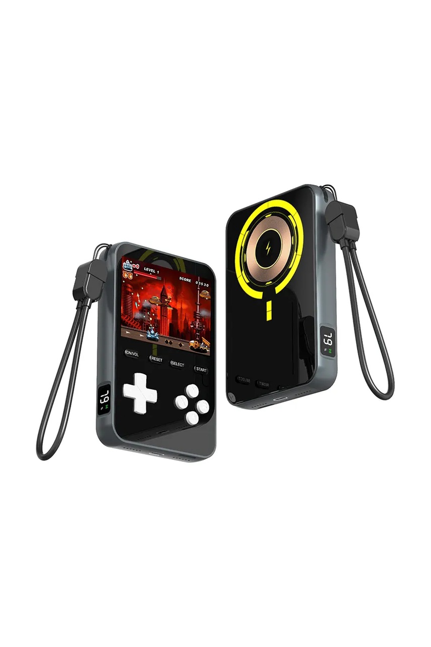 Powerbank με ενσωματωμένη κονσόλα παιχνιδιών Reset Club Powerbank Gaming 7,5 × 2 × 11,5 cm χρώμα: μαύρο φωτογραφία