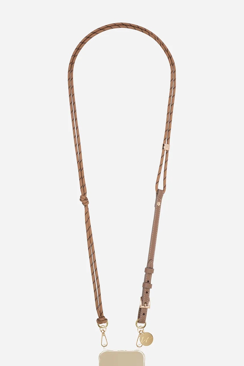 LaCoqueFrançaise αλυσιδάκι κινητού 120 cm LE322058 καφέ ONE SIZE