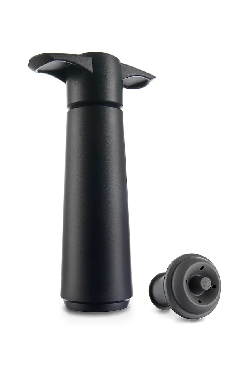 Vacu Vin pompă de vid și dop Wine Saver 7,0 x 3,6 x 12,8 cm culoarea negru