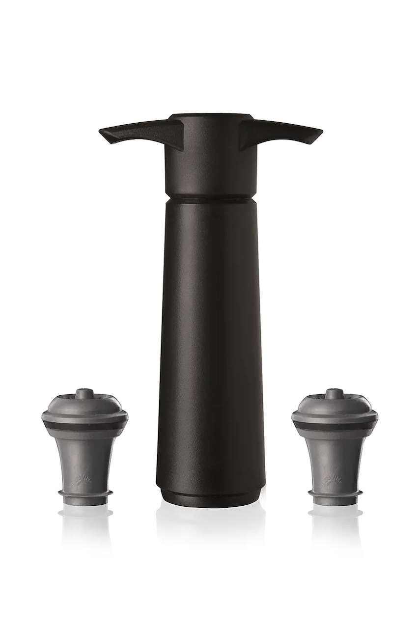 Vacu Vin pompă de vid și dop Wine Saver 8,5 x 22,3 x 4,3 cm 3-pack culoare neagră