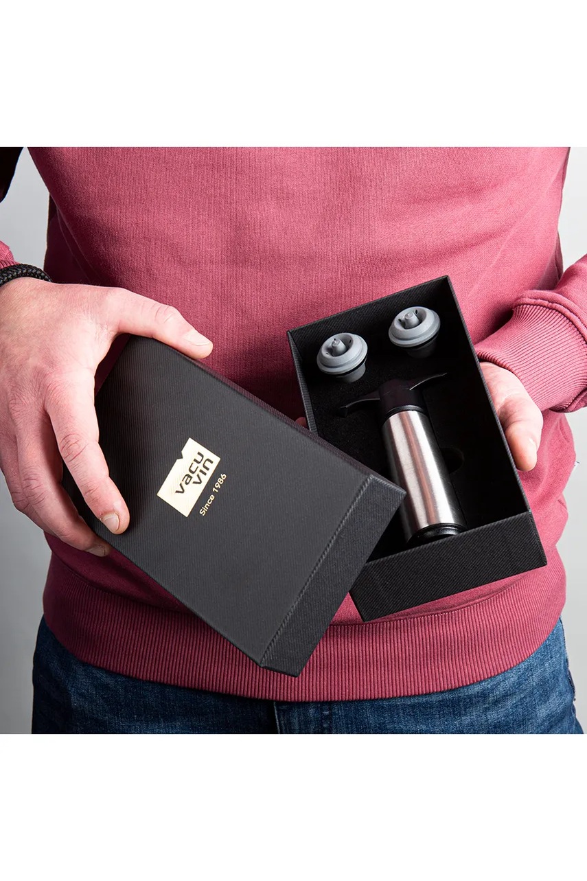 Αντλία κενού για κρασί με 2 πώματα Vacu Vin Wine Saver 8,5 x 22,3 x 4,3 cm φωτογραφία