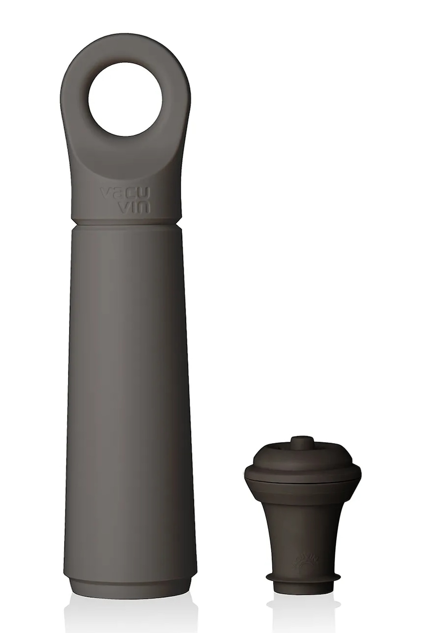 Vacu Vin pompă de vid și capac Loop 6,6 x 22 x 4 cm culoarea gri