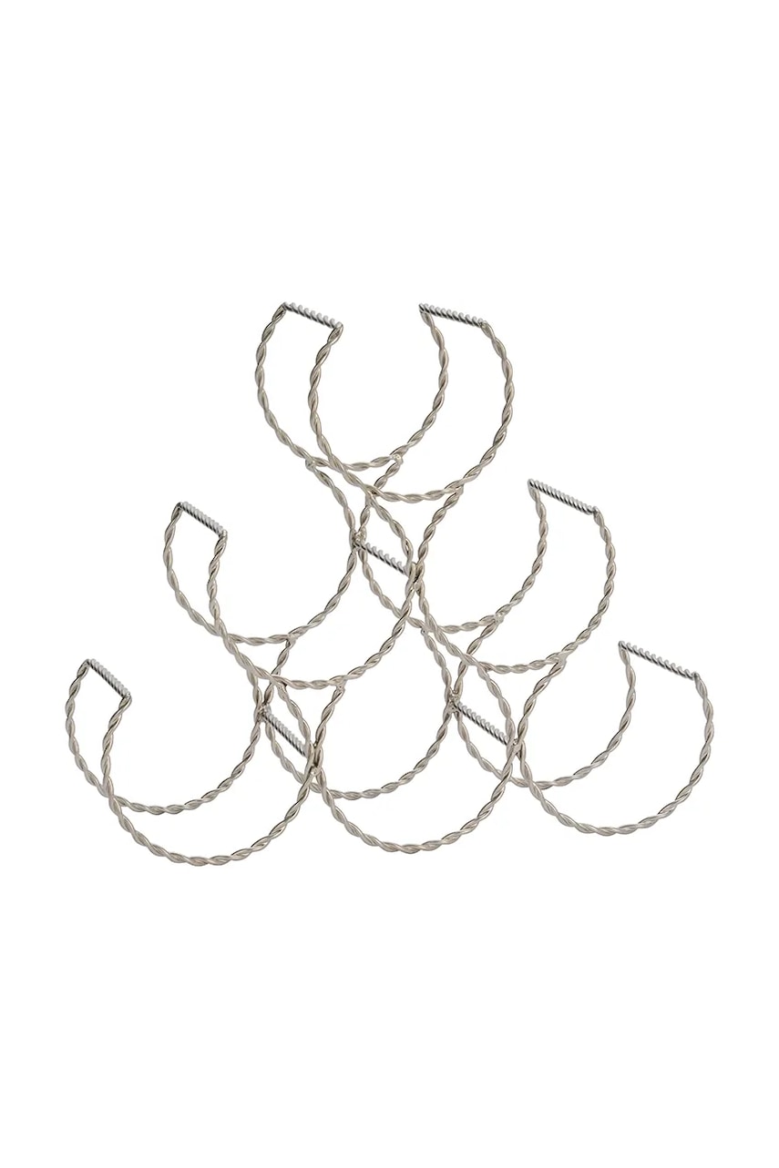 Madam Stoltz stojan na víno z leštěného kovu 31 x 13 x 26,5 cm