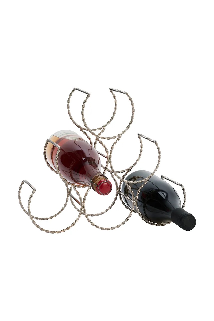 Madam Stoltz stojan na víno z leštěného kovu 31 x 13 x 26,5 cm