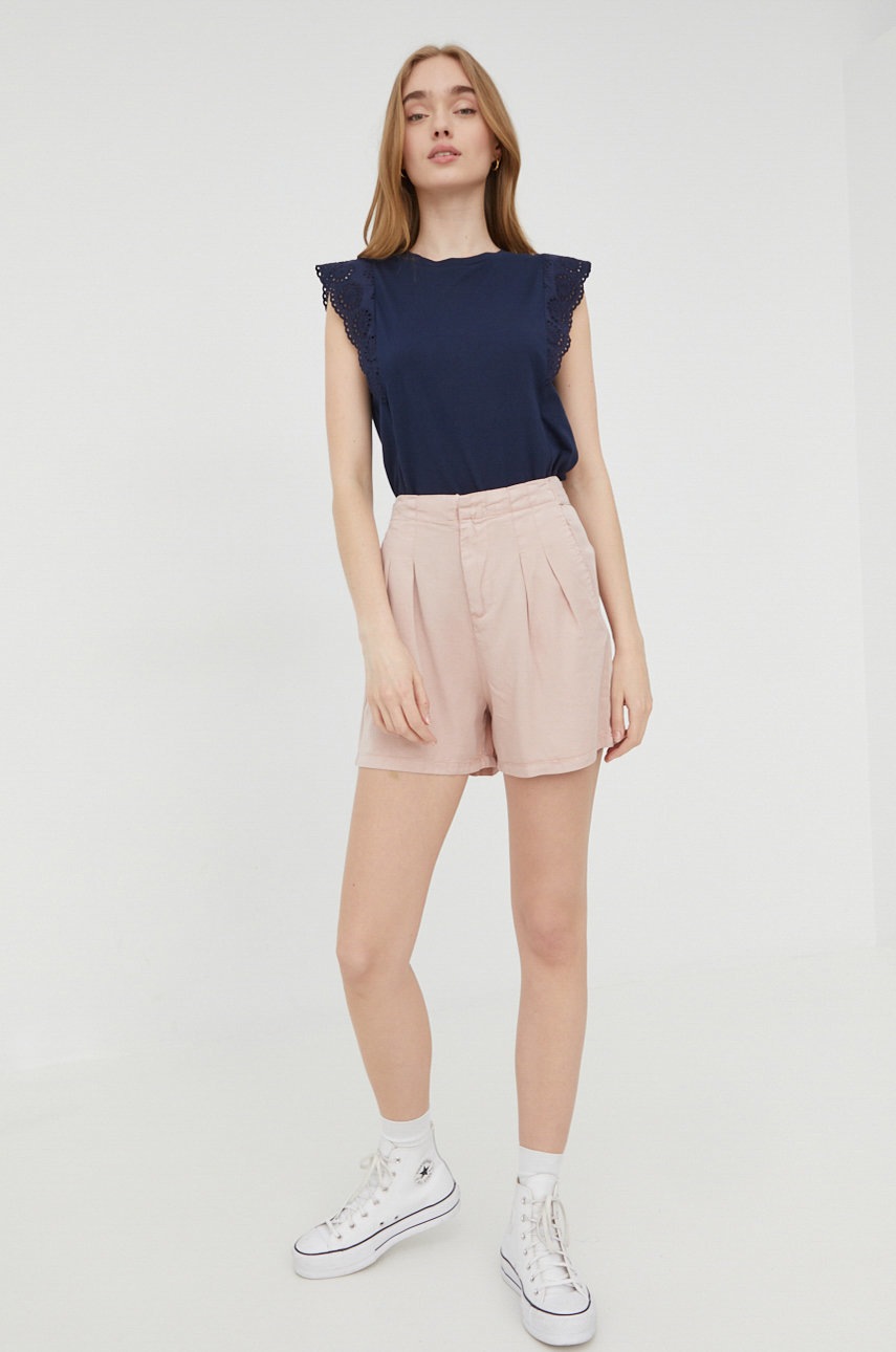 

Хлопковая футболка Vero Moda цвет синий