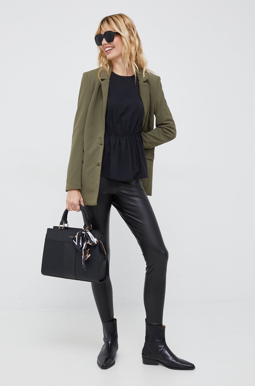

Блузка Vero Moda жіноча колір чорний однотонна