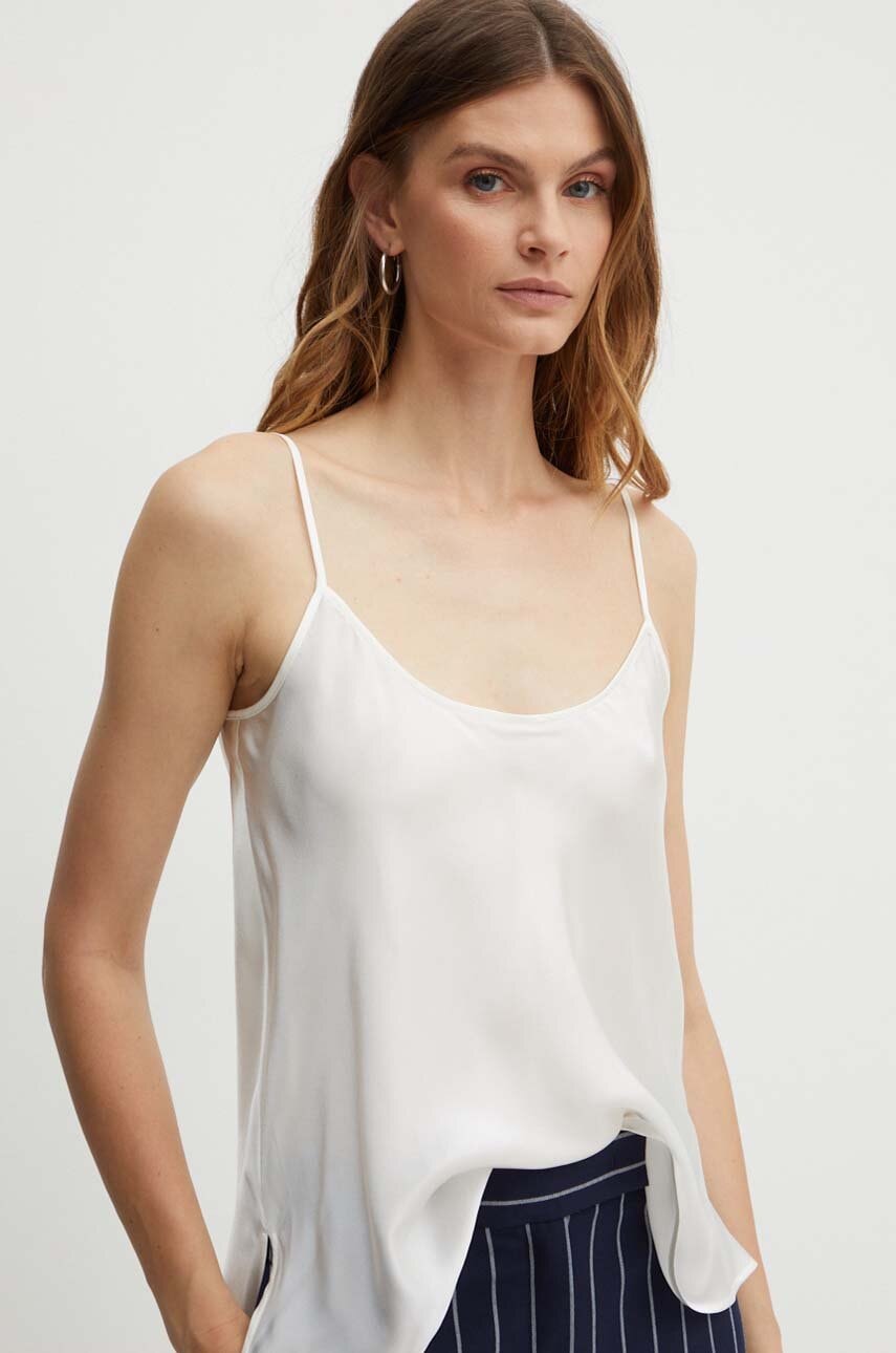MAX&Co. top de mătase culoarea alb, 2418161014200 2418160000000