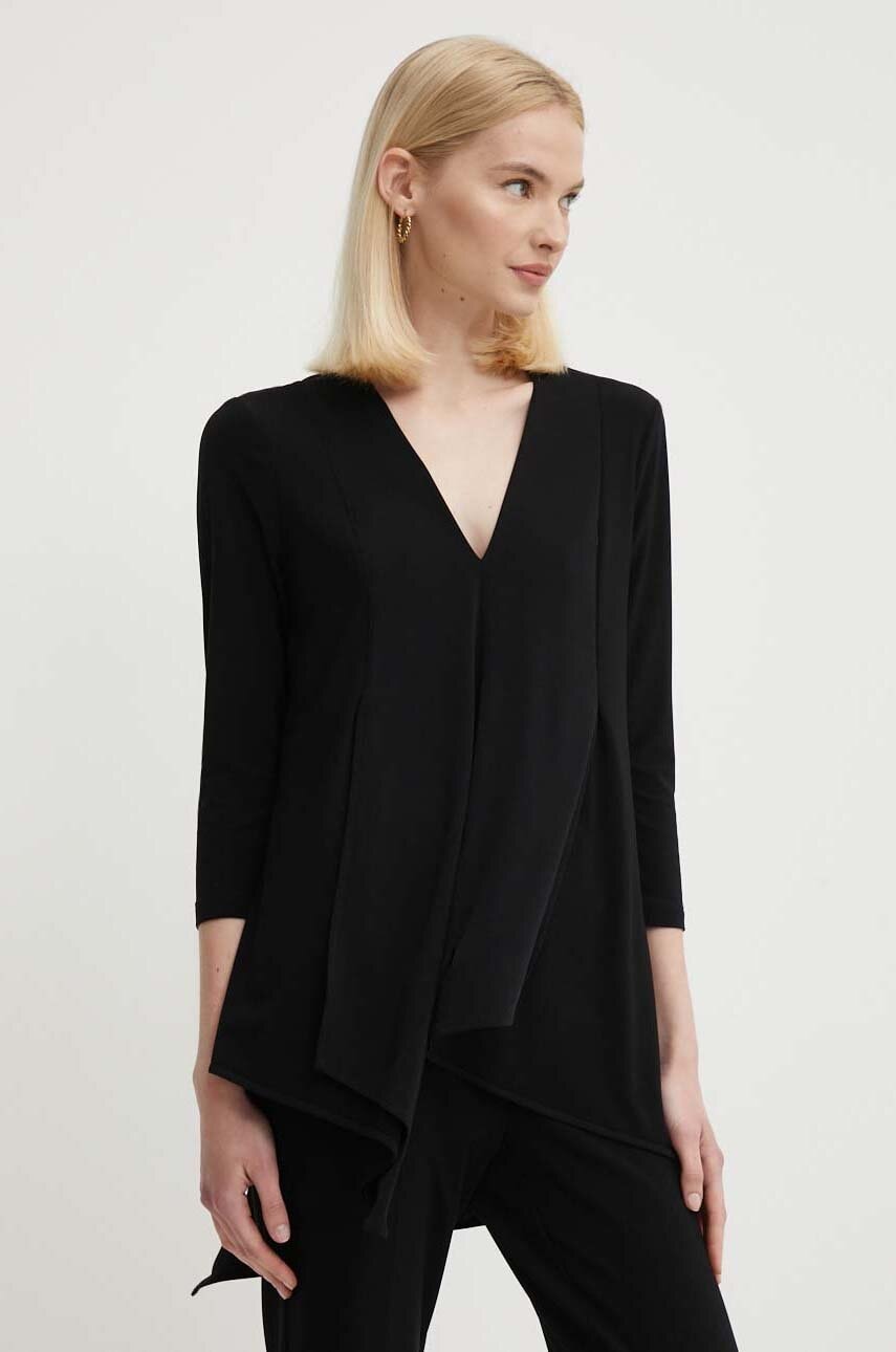 Joseph Ribkoff bluza femei, culoarea negru, neted, 161066