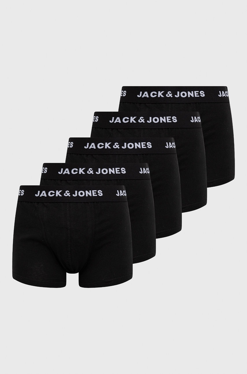 

Детски боксерки Jack & Jones (5-pack) в черно, Черен