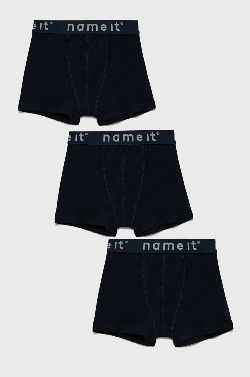 Name It boxeri copii (3-pack) culoarea albastru marin