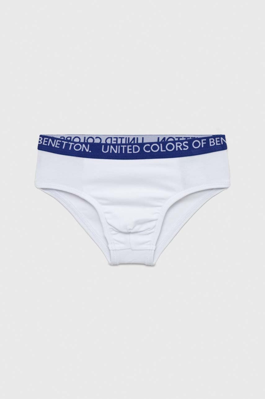 United Colors of Benetton slip copii 2-pack culoarea alb