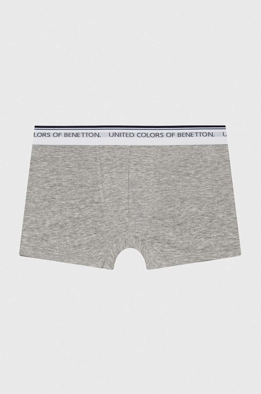 Детские боксеры United Colors of Benetton 2 шт цвет серый Детские боксеры United Colors of Benetton 2 шт цвет серый