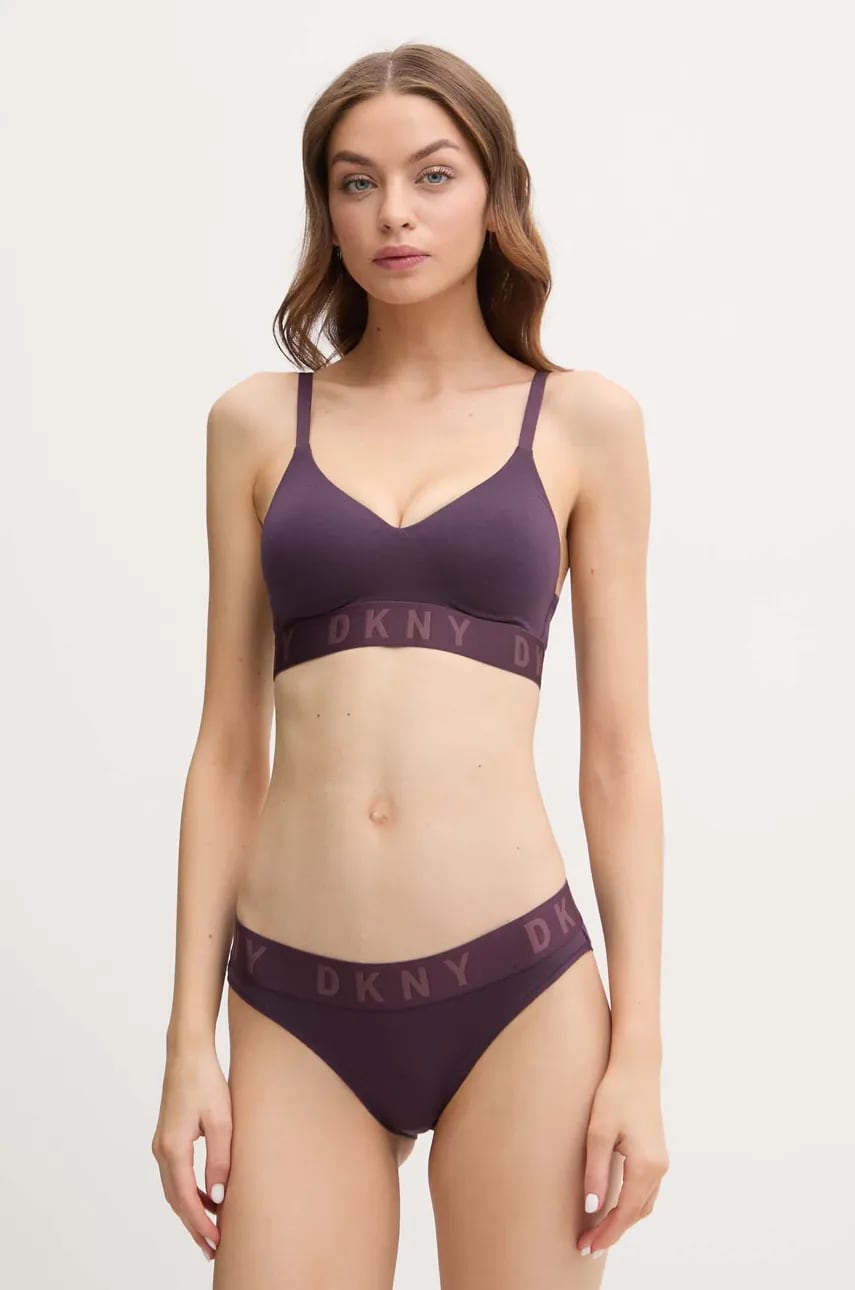 Бюстгальтер Dkny цвет фиолетовый однотонный DK4518 Бюстгальтер Dkny цвет фиолетовый однотонный DK4518