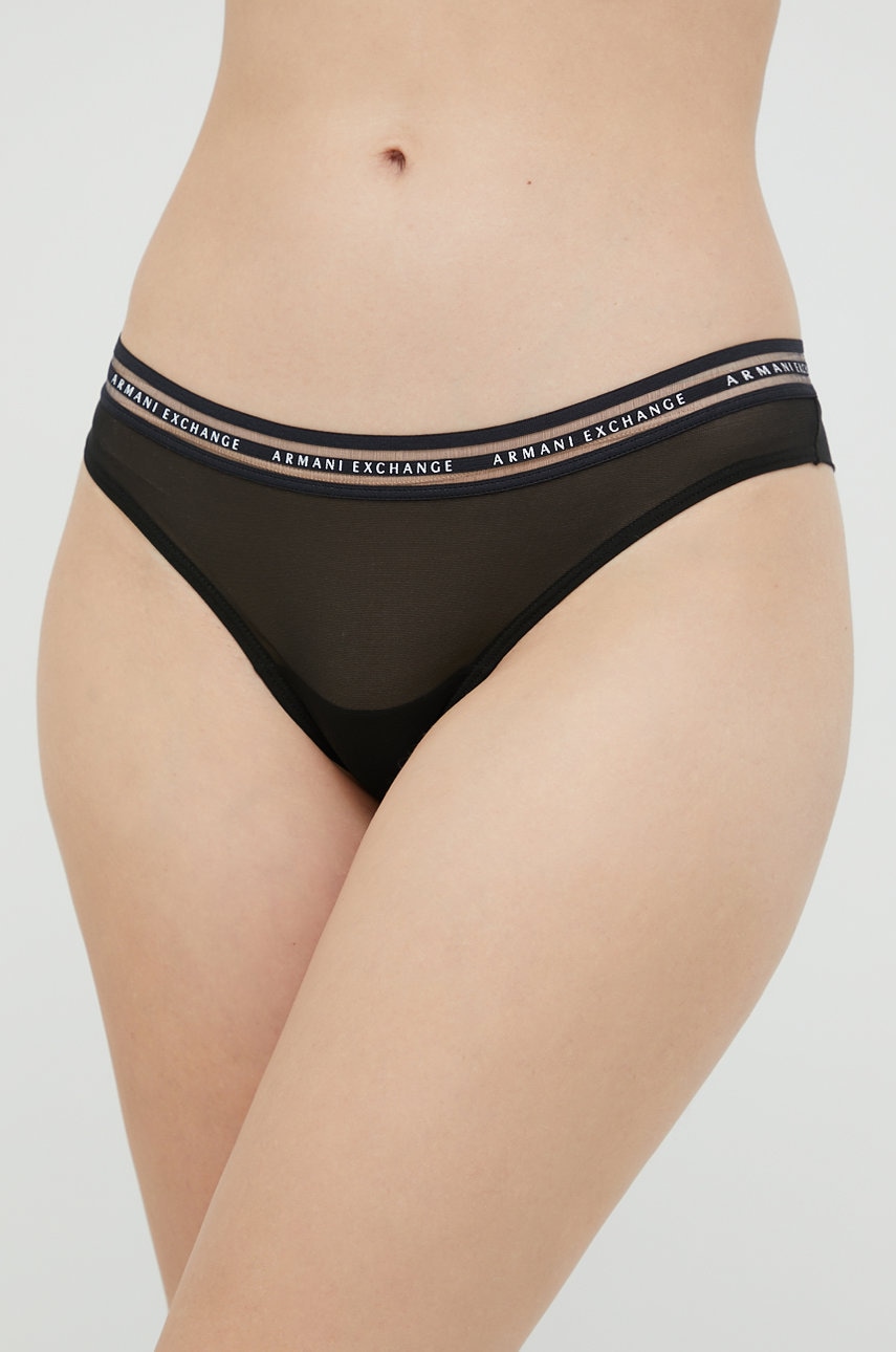 Armani Exchange Chiloti Brazilieni Culoarea Negru, Transparent