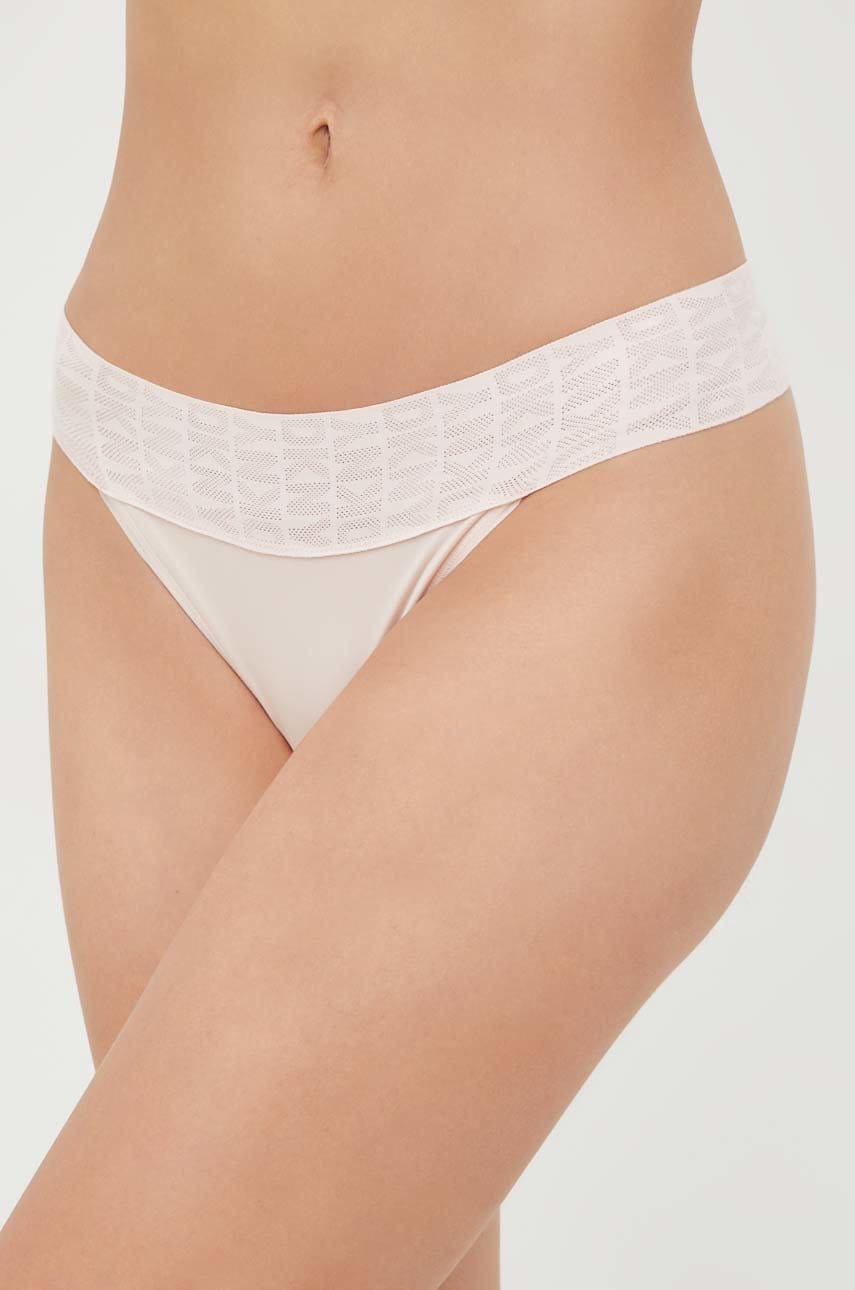 Levně Tanga Dkny růžová barva, DK8935