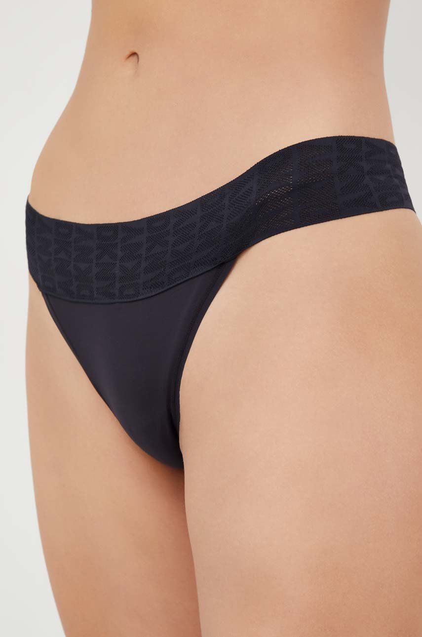 Levně Tanga Dkny černá barva, DK8935