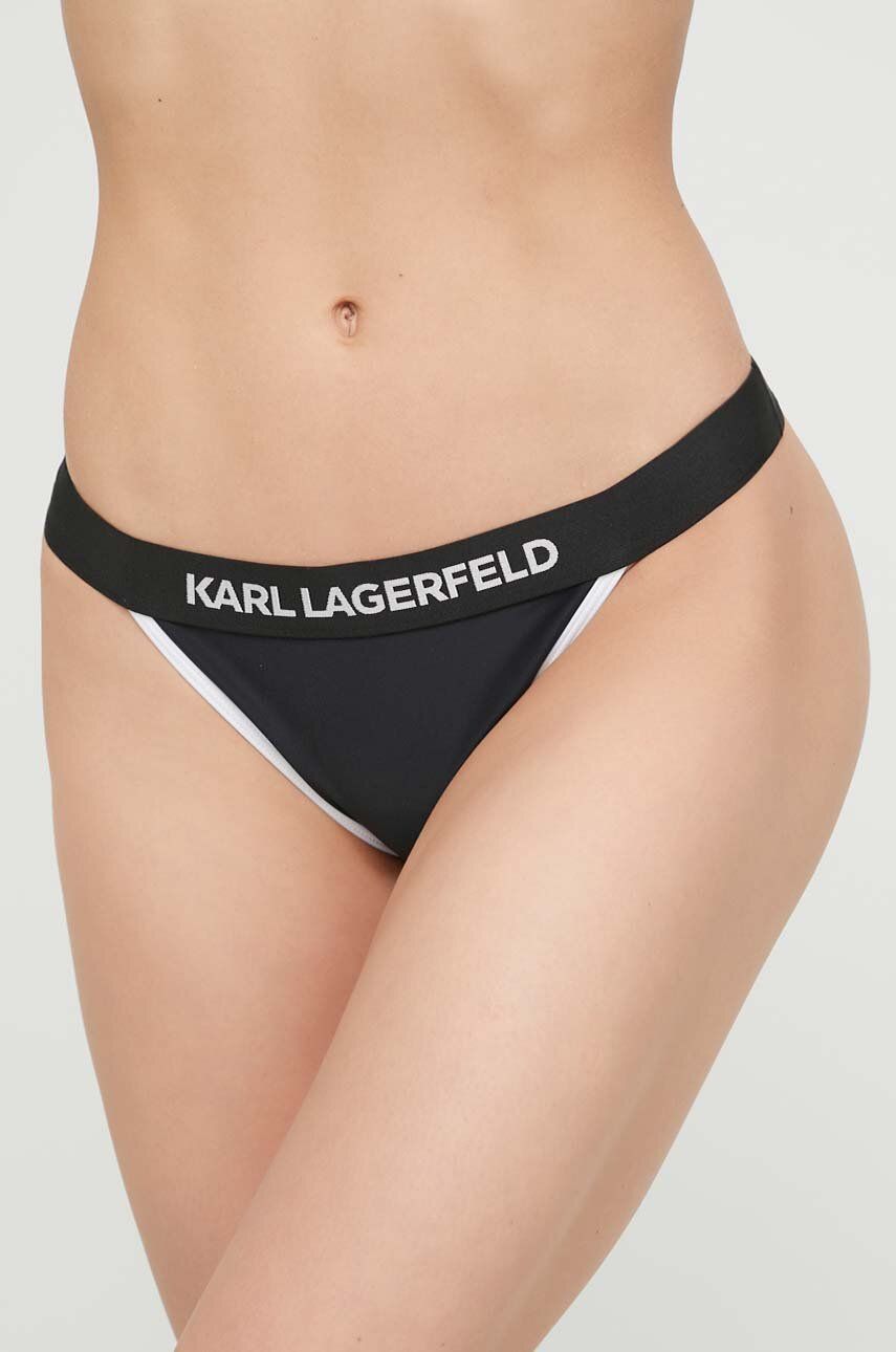 Karl Lagerfeld chiloti de baie culoarea negru Costume de baie 2023-06-01