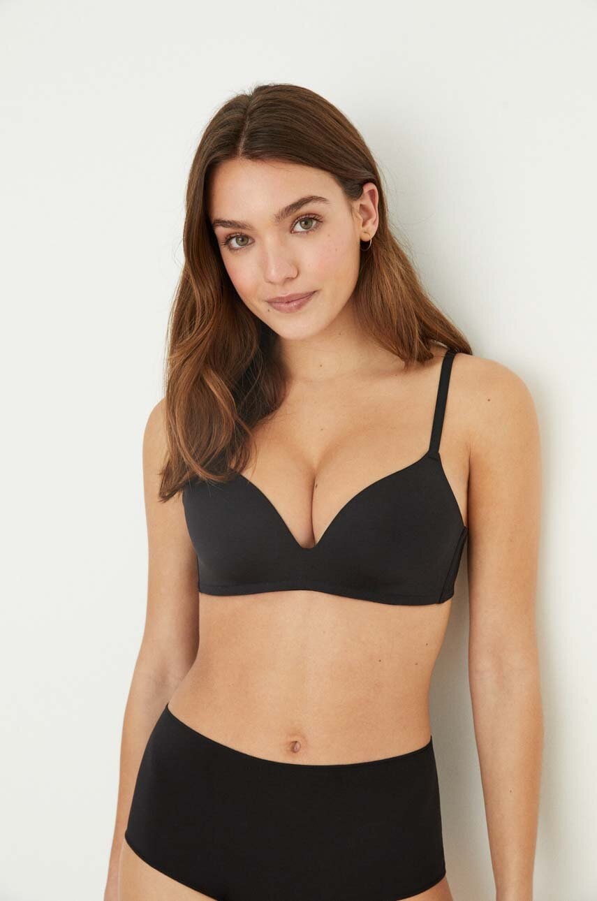 Women'secret Sutien Unique Culoarea Negru, Neted