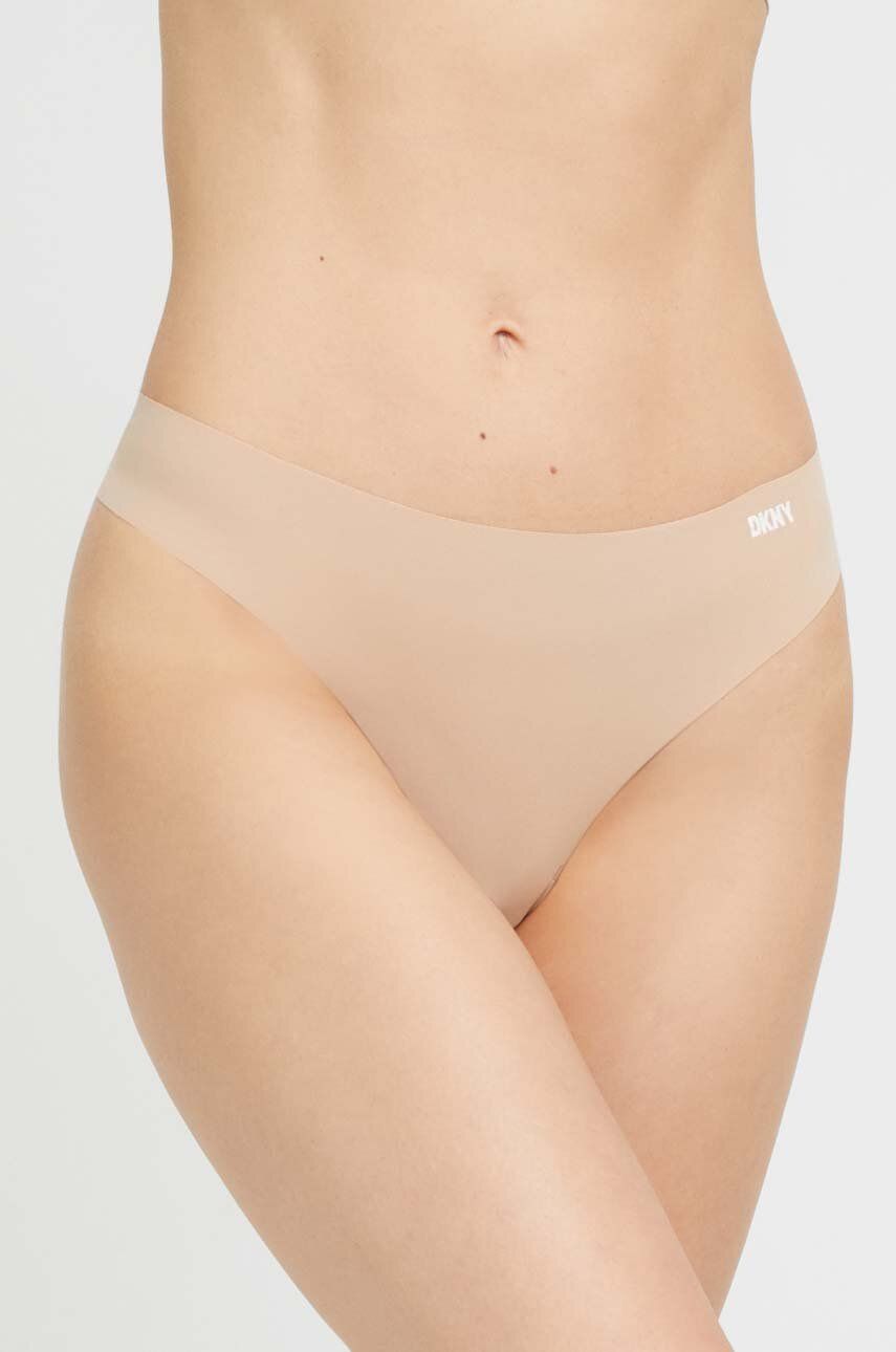 Dkny Tanga 3-pack Culoarea Negru