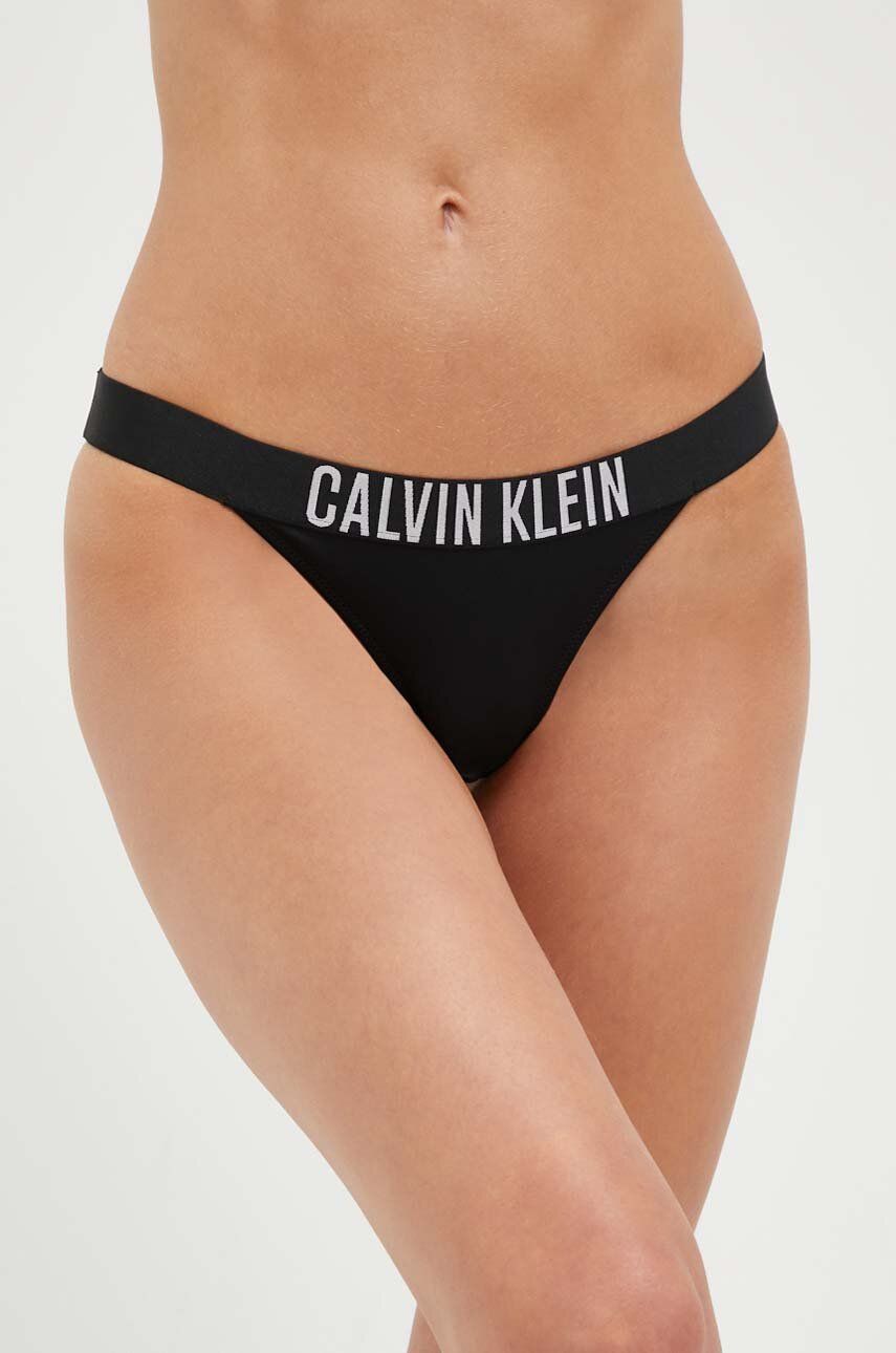 Levně Plavkové kalhotky Calvin Klein černá barva, KW0KW01984