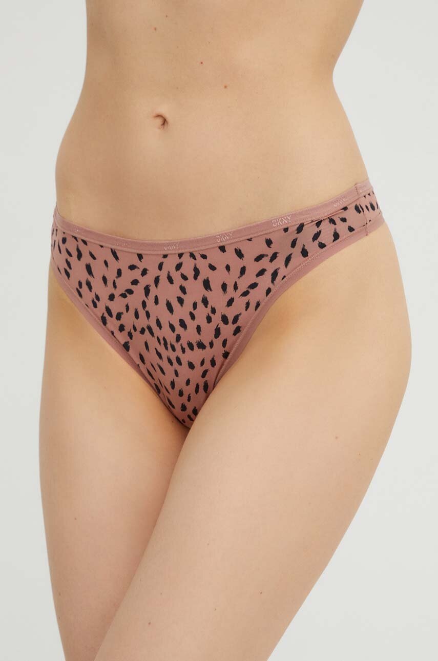 Tanga Dkny růžová barva, DK8301