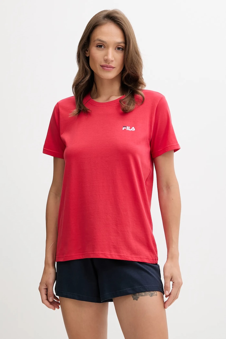 Fila pijamale de bumbac culoarea alb, bumbac, FPS4180