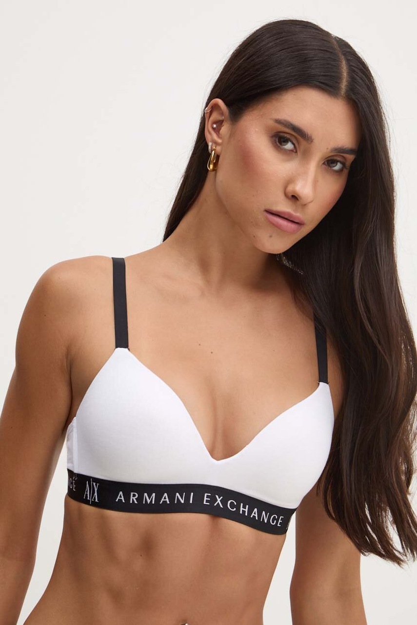Armani Exchange sutien culoarea alb, neted, 947027 CC502
