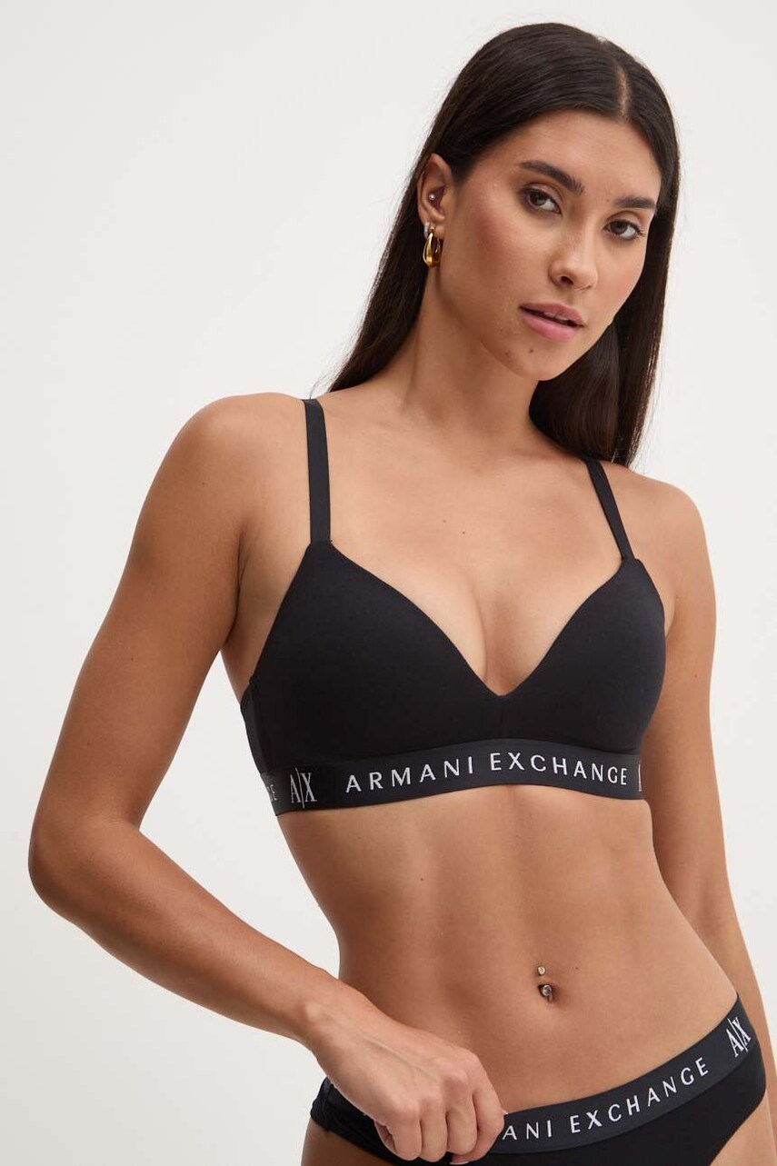 Armani Exchange sutien culoarea negru, neted, 947027 CC502