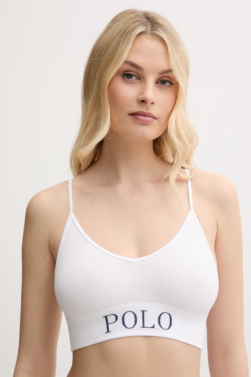 

Сутиен Polo Ralph Lauren в бяло с изчистен дизайн 4P0311, Бял