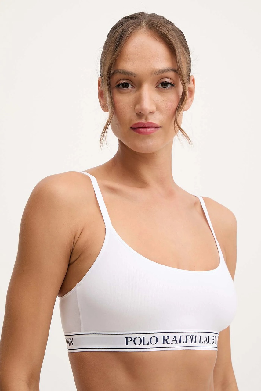 

Сутиен Polo Ralph Lauren в бяло с изчистен дизайн 4P0477, Бял