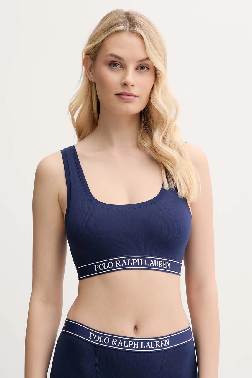

Сутиен Polo Ralph Lauren в тъмносиньо с изчистен дизайн 4P0479, Тъмносин